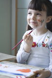 Paiting girl Royalty Free Stock Photography