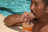 Poolside Beverage Stock Image