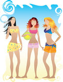 Beach girls Stock Photos