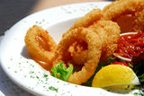 Fried calamari Stock Images