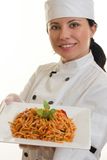 Chef with meal Stock Photo