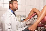 Patient at gyneacologist examination Royalty Free Stock Image