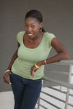 Beautiful african american university student Stock Photo
