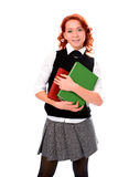 Young beautiful student girl read book Stock Photo