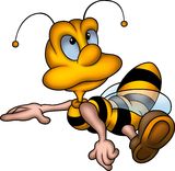 Lass little wasp Royalty Free Stock Photography