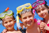 Kids ready for swimming Royalty Free Stock Photo