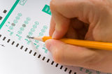 Taking an exam Royalty Free Stock Photography