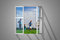 Stock Image : Family in window