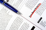 A pen on the textbook Royalty Free Stock Photography