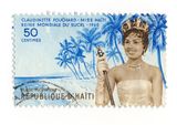 Miss Haiti 1960 stamp Stock Image