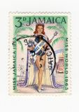 Miss Jamaica 1963 stamp Stock Images