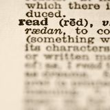 Definition of read. Royalty Free Stock Image