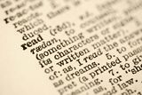 Dictionary entry for read. Stock Image