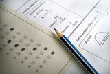 Mathematic exam paper Royalty Free Stock Image