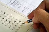 Mathematic exam paper Royalty Free Stock Photos