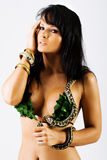 Sexy woman with a snake Royalty Free Stock Photography