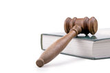 Gavel and Textbook Stock Images