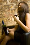 Drunk Lady Royalty Free Stock Image