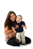 Mother teaching Son Stock Image