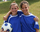 Teen Youth Soccer Player Friends Royalty Free Stock Image