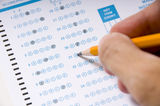 Taking an Examination or Test Royalty Free Stock Images