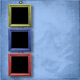 Three wooden frameworks for portraiture Stock Images