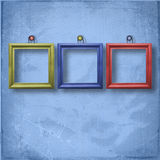 Three wooden frameworks for portraiture Royalty Free Stock Photo