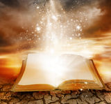 Magic book Stock Photos