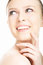 Stock Image : Beauty close-up portrait young woman face