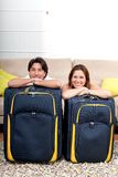 Couple ready to travel Stock Image