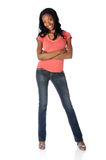 Woman in Jeans and High Heels Royalty Free Stock Photo
