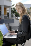 Student with laptop Royalty Free Stock Image