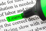 Highlighter and word Learn Royalty Free Stock Photo