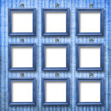 Nine wooden frameworks for portraiture Royalty Free Stock Images