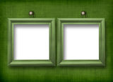 Two wooden frameworks for portraiture Stock Images