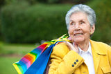 Old lady shopping Stock Photography