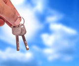 Handing over the keys Royalty Free Stock Image
