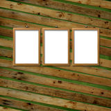 Three  Wooden frameworks for portraiture Royalty Free Stock Images