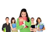 Female loving her studies Stock Photos