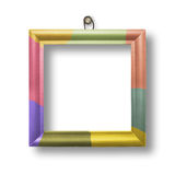 Wooden multicolored framework for portraiture Stock Image