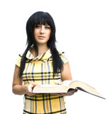 Young girl with book Royalty Free Stock Images