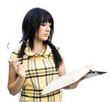 Young girl reading the book Royalty Free Stock Photo