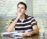 Student thinking Royalty Free Stock Photo
