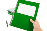 Green school textbook Royalty Free Stock Photography