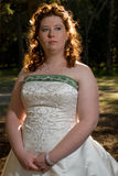 Thoughtful Redheaded Bride Stock Photography