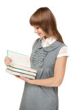 Young girl reads book Stock Photos