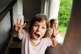Girl with scared face Royalty Free Stock Image