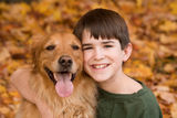 Teenager and Dog Royalty Free Stock Image