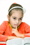 Young girl reading book Stock Photography