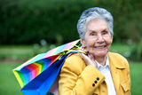 Old lady shopping Royalty Free Stock Image